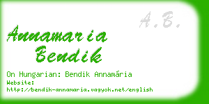 annamaria bendik business card