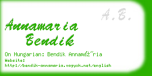 annamaria bendik business card